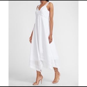 Express Lace Trim Midi Dress